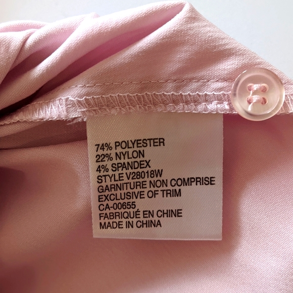Pink A&E Sport v-neck button down summer Size 26 - Picture 9 of 10